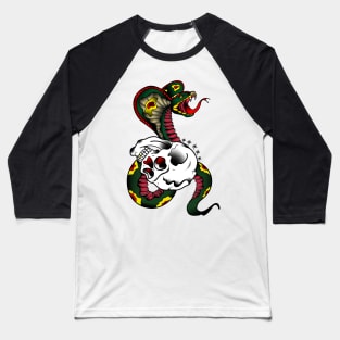 snake and skull Baseball T-Shirt